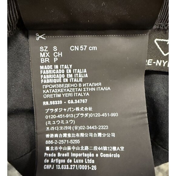 Prada Milano Black Re-Nylon Bucket Hat With Logo Patch Small - Picture 7 of 14